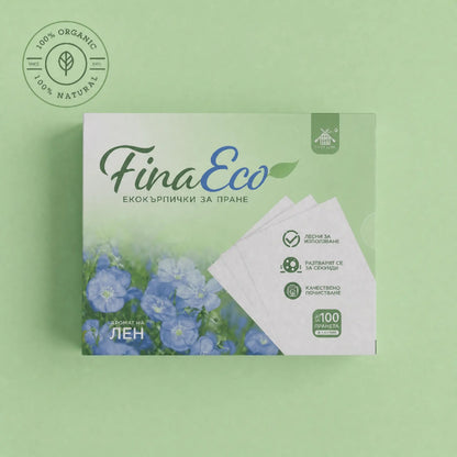 Поставяне на еко кърпичка за пране FinaEco в барабан на пералня